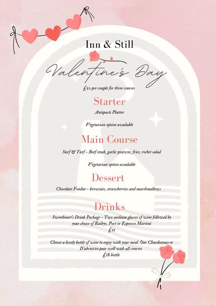 Inn & Still - Valentine's day menu