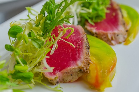 Capstone Kitchen - Seared Tuna With Heirloom Tomatoes