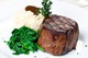 STRIPSTEAK - Filet Mignon with mashed potatoes and spinach