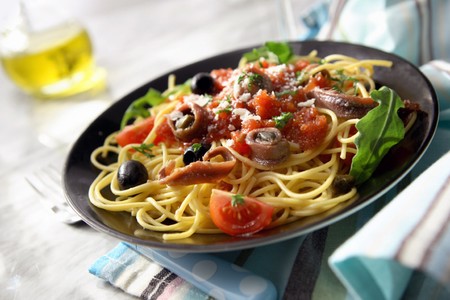 Pasta with Tomatoes and Anchovies