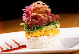 Ponzo Spiced Ahi Stack