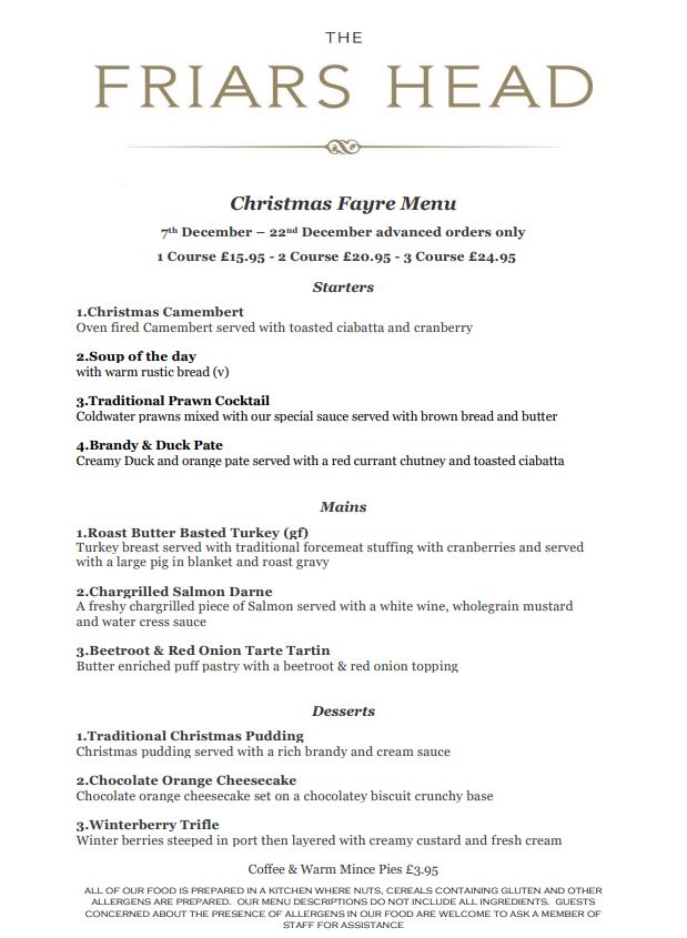 The Friars Head Restaurant Info and Reservations