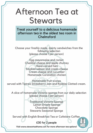 Stewart's Deli & Tearoom - menu