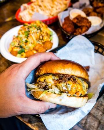 The Meat Shack - Buffalo Blue Burger
