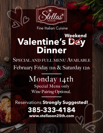 Stellas on 25th - Valentines at Stellas