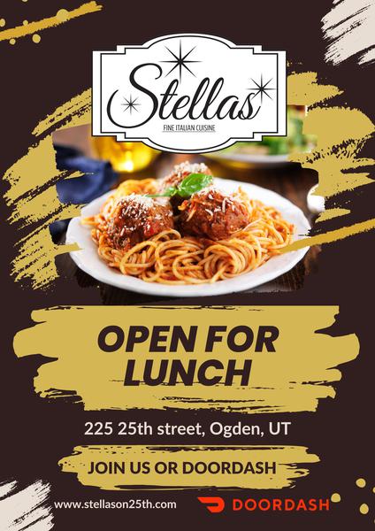 Stellas on 25th - Open for Lunch