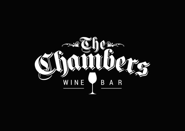 The Chambers Wine Bar - Logo on black