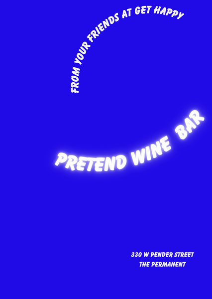 Pretend Wine Bar - PWB POSTCARD
