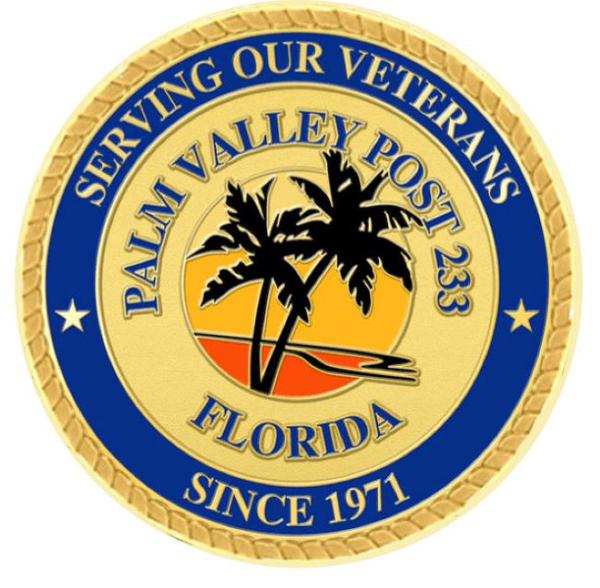 American Legion Post 233 - PV233 Palm Tree Logo