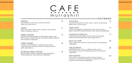 Cafe Murrayhill - Dinner Entree Menu