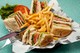 Corvette Diner - Club Sandwich with Fries